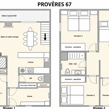 Apartment Superbe Duplex 5 Pieces Sur Pistes, 4 Chambres, 10 Pers. Les Allues